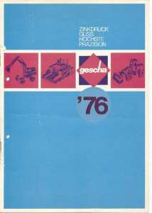 Gescha Farbkatalog 1976, DIN A4, 14-seitig, 36 Abb.   (z. B. AB 1302 C, Terex Radlader, Krupp Autokran usw.) (Farb Kopie)