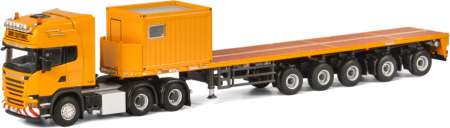 R Streamline Topline Ballast Trailer 5 axle + 10 FT Container -