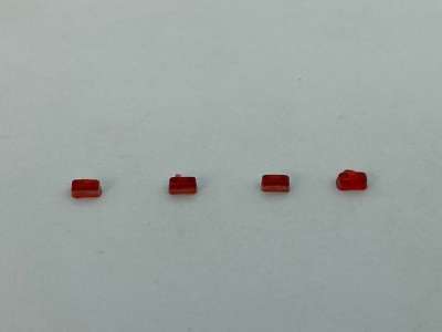 Helles Rechteck rot (4 Stück)