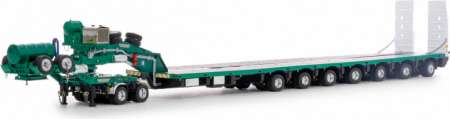 METALLIC GREEN 2X8 DOLLY + 7X8 STEERABLE LOW LOADER