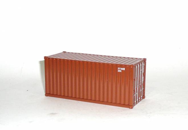 20 Ft See Container in rotbraun