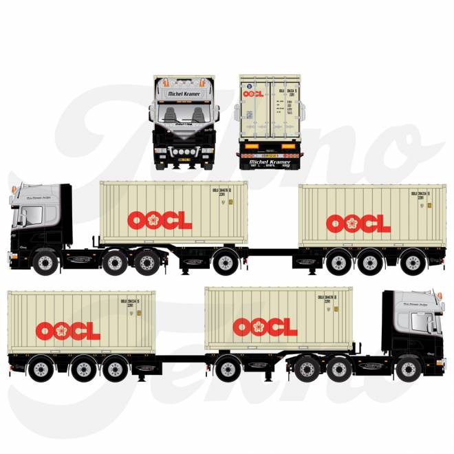 4-serie Topline 6x2 mit 2x 20ft.Container