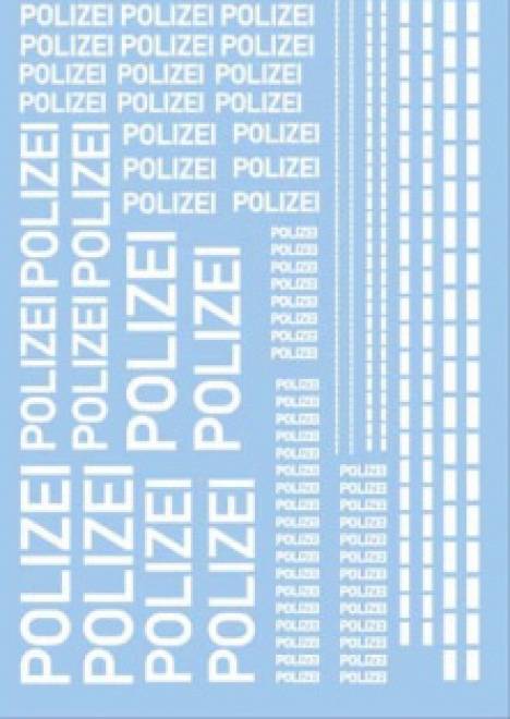 Aufkleber -Nassschiebebilder-, Polizei (140x90 mm), MSW-Zubehör