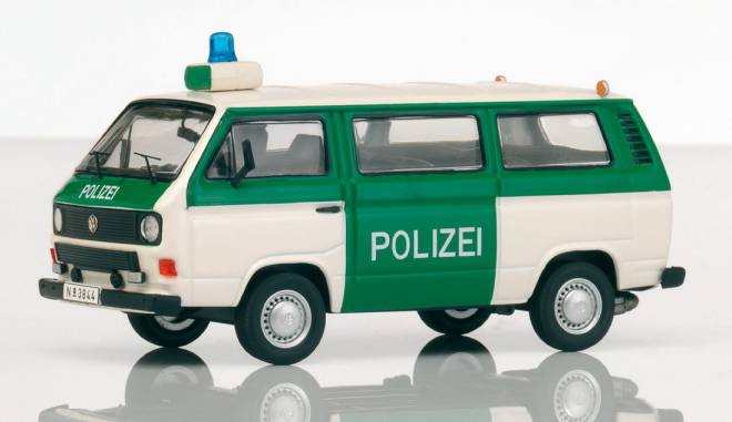 T3-b Bus -Polizei in weiß-grün