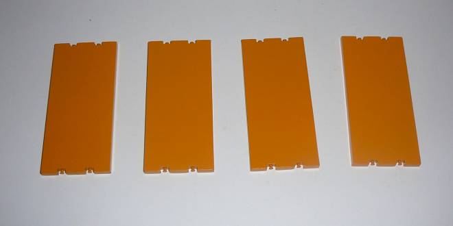 Base plate 11cm x 5cm  set / 4 piece - Yellow RAL 1007