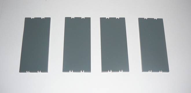 Base plate 11cm x 5cm  set / 4 piece - Gray RAL 7012