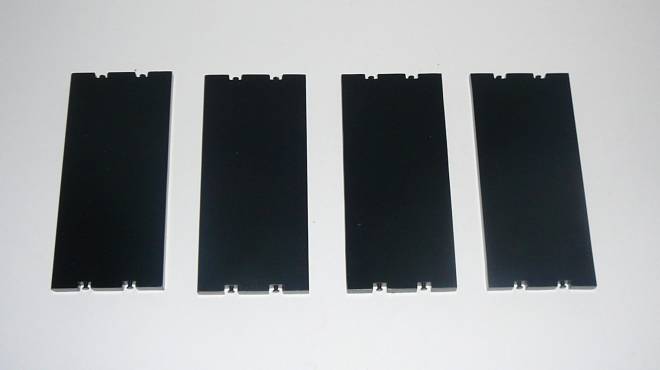 Base plate 11cm x 5cm  set / 4 piece - Black RAL 9005
