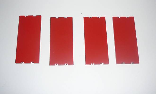 Base plate 11cm x 5cm  set / 4 piece - Red RAL 3000