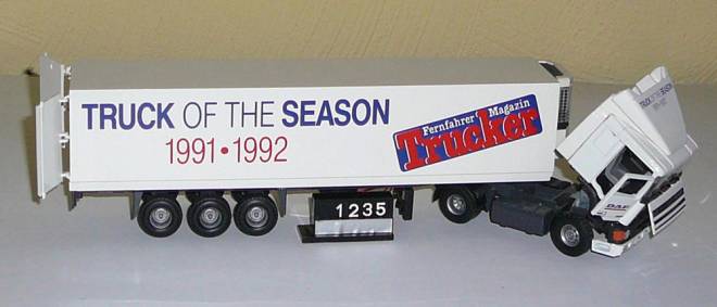 95 2achs mit 3acgs Kühlauflieger - Truck of the season 1991-1992 (ohne Karton/without box)