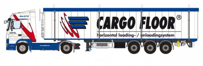 Actros Mega Space mit 3achs Cargo Floor Auflieger -Cargo Floor -