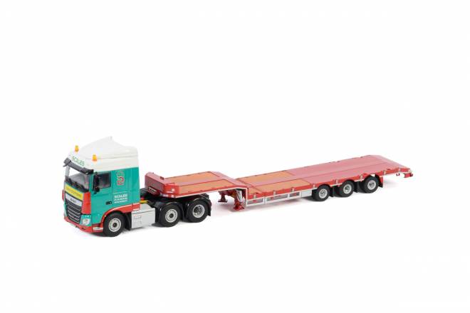 XF SPACE CAB 6X2 TWINSTEER SEMI LOW LOADER - 3 achs