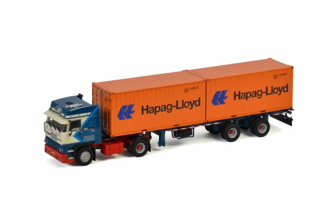 3600 SPACE CAB 4X2 CONTAINER TRAILER 2achs + 2X 20 FT CONTAINER HAPAG LLOYD