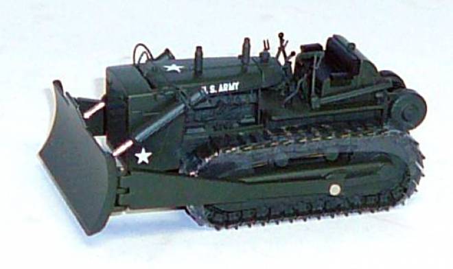 TD-24 Kettendozer in U.S. Army grün mit Schild