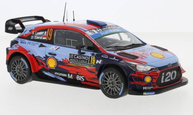 i20 WRC, No.19, Rallye WM, Rallye Monte Carlo, S.Loeb/D.Elena, 2019