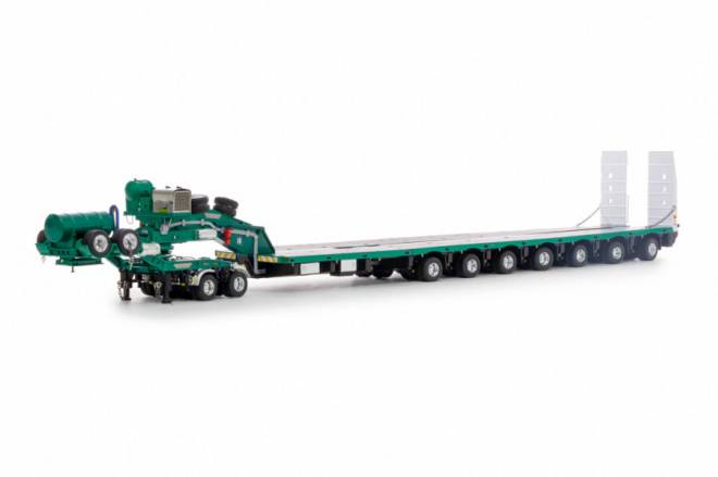 METALLIC GREEN 2X8 DOLLY + 7X8 STEERABLE LOW LOADER