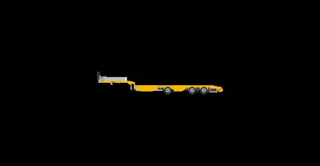 OSDS 3-AXLE SEMI LOW LOADER WITH WHEEL WELLS